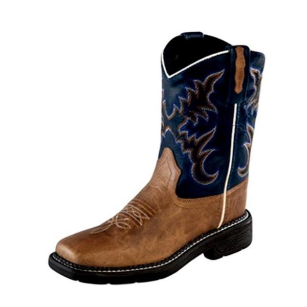 【並行輸入品】Old West Kids BootsユニセックスSquare Toe Work So...