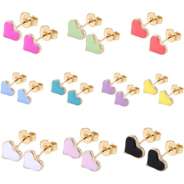 【並行輸入品】18Kゴールドメッキ 小さいかわいいシンプルなスタッドピアスセット キッズ ガールズ用...