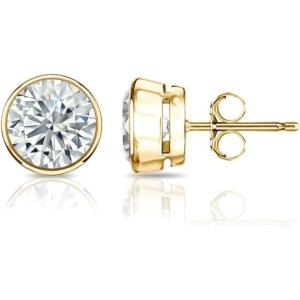 Diamond Wish 18k Yellow Gold Round Diamond Stud Ea...