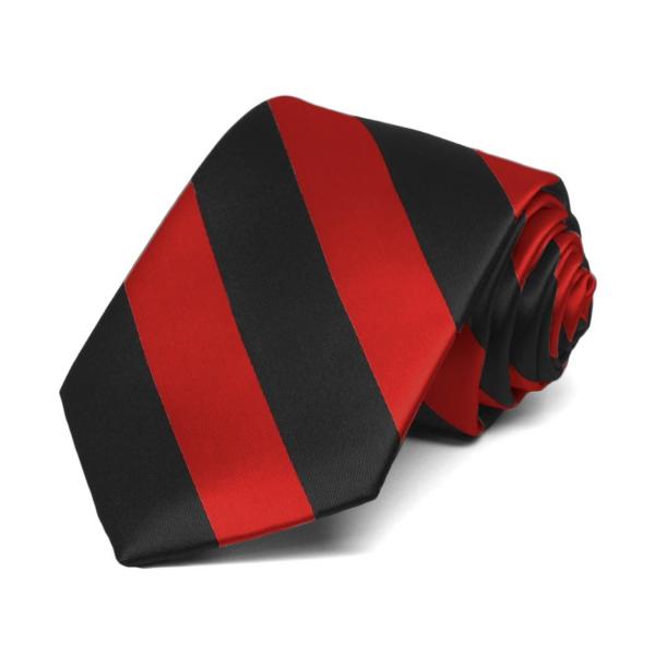 tiemart Boys &apos; Red and Black Striped Tie tiemart B...