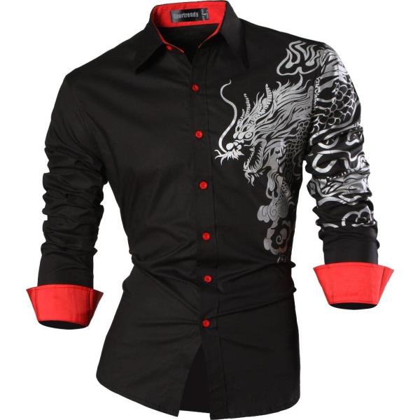 【並行輸入品】Sportrendy メンズ スリムフィット 長袖 カジュアル ボタンダウンシャツ ド...