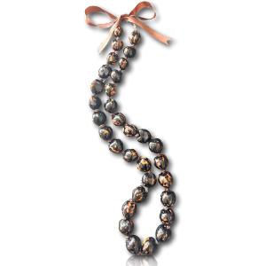 【並行輸入品】Native Treasure 本物のトロピカルブラウンタイガーククイナッツネックレス...