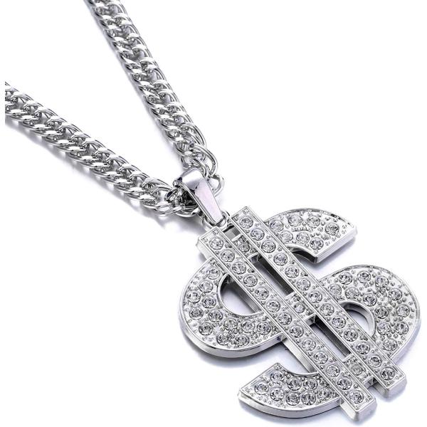 【並行輸入品】HENGYID マネーリッチ ドルサイン ヒップホップ ラッパー キラキラペンダント ...