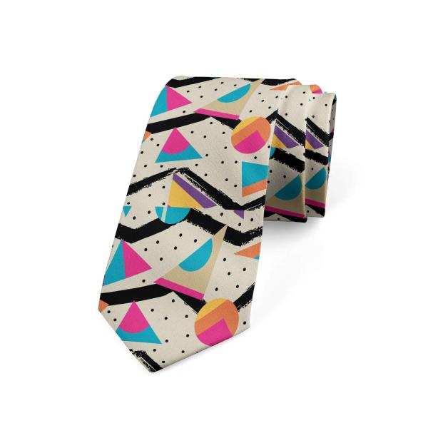 【並行輸入品】Ambesonne Men's Tie, 80s Memphis Geometrica...