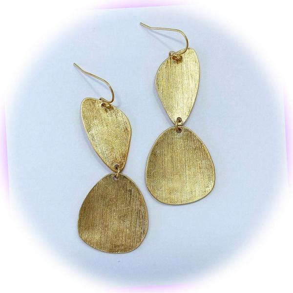 【並行輸入品】New Gold Color Tone Double Irregular Oval T...