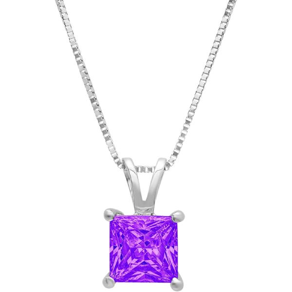 【並行輸入品】2.50 ct Brilliant Princess Cut Fine Pendant...