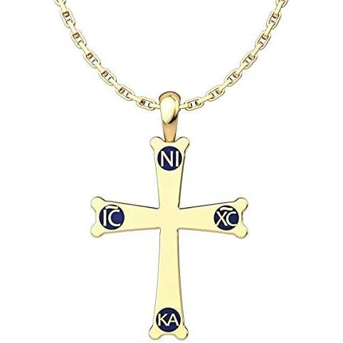 Mt Sinai Cross Gold Pendant Necklace Gold Plated 9...