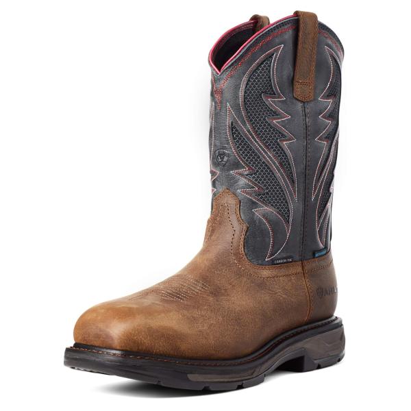 【並行輸入品】ARIAT Workhog XT Venttek 防水 カーボントゥ ワークブーツ, ...