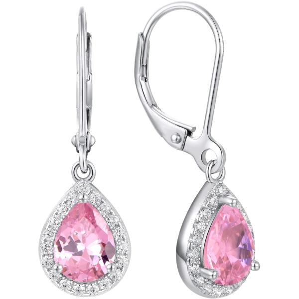 【並行輸入品】YL レディース ダングルドロップイヤリング 925スターリングシルバー ソリティア ...