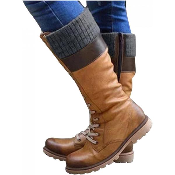 【並行輸入品】Hbeylia Work Combat Boots for Women Fashion...