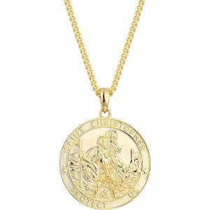 【並行輸入品】WIOY 聖クリストファー メダルネックレス 925スターリングシルバー メダリオン ...