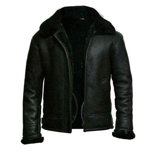【並行輸入品】Mens Fur Collar Leather Jacket Men Black Av...