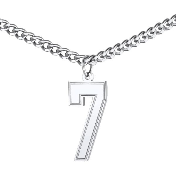 FindChic Jersey Number 7 Necklaces for Men Stainle...