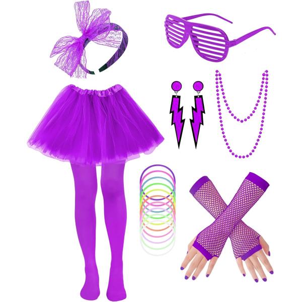 【並行輸入品】80s Costume for Women  80s Accessories Set ...