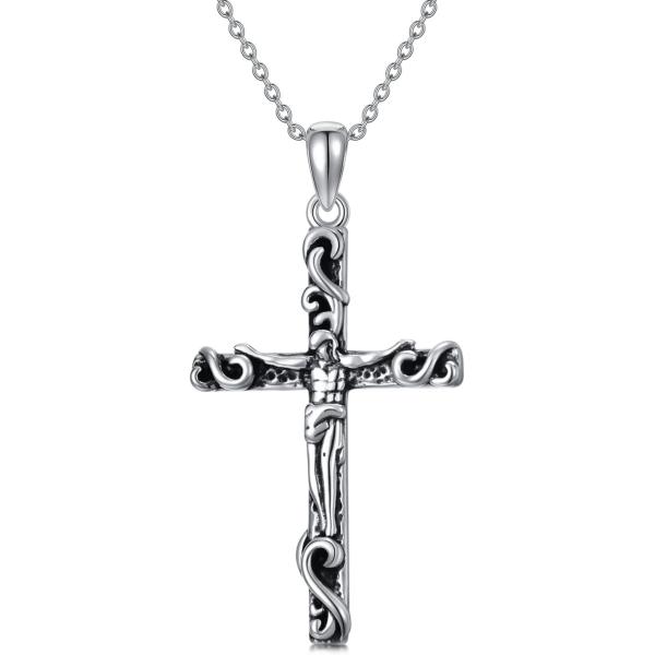 【並行輸入品】TOUPOP 925スターリングシルバー 聖クリストファー/聖マイケル/イエス十字架ネ...