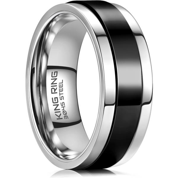 【並行輸入品】King Ring 8mm ウルトラポリッシュスピナーリング   プレミアムシャイニー...