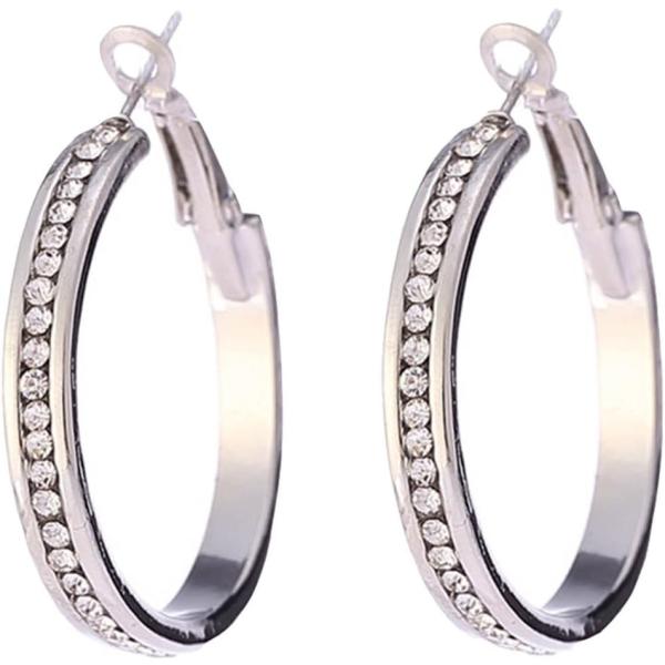 【並行輸入品】Swrowesi Silver Stud Earrings Classic Dangl...