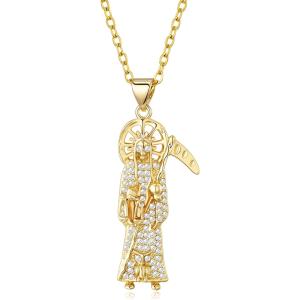 【並行輸入品】JEWENICE 18Kゴールドメッキ サンタムエルテ DCペンダントネックレス  真...