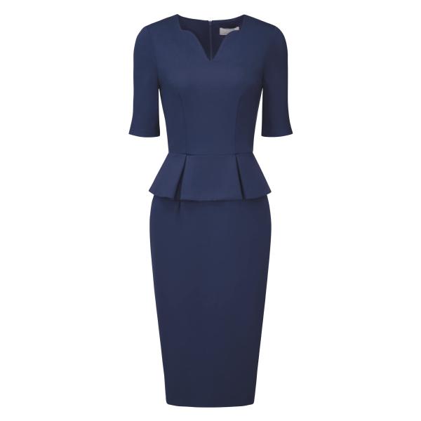 【並行輸入品】Hobemty Women's Sheath Dress V Neck Knee Le...