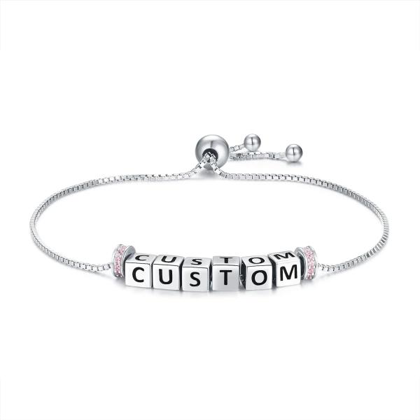 JIZIHAIYI 925-Sterling-Silver Personalized Name Le...