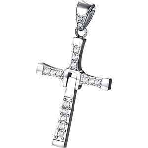 Fast X Dominic Toretto Cross Necklace ~ Titanium a...