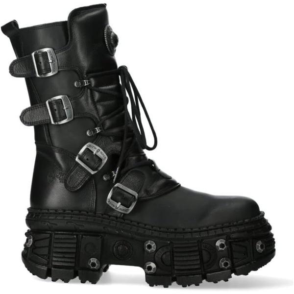 New Rock Boots WALL373-S11 Ladies Metallic Black L...