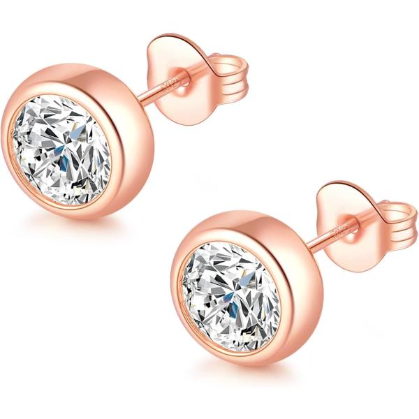 【並行輸入品】Augell モアッサナイトダイヤモンドスタッドピアス 1-2カラット Dカラー VV...