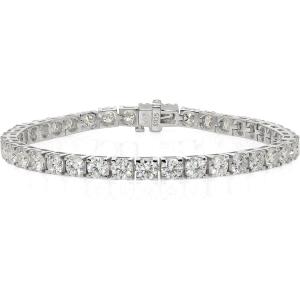 【並行輸入品】人工モアッサナイトクラシックテニスブレスレット | 4.0mm / 10カラット | ...