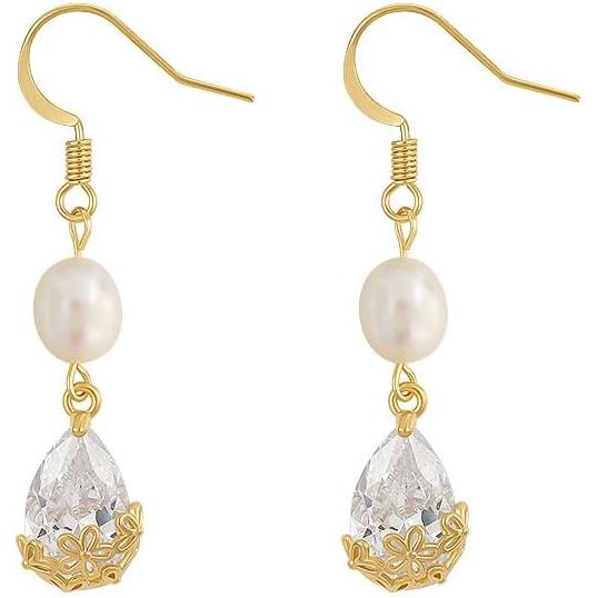 【並行輸入品】BLUVOS Zirconia Earrings for Women Silver P...