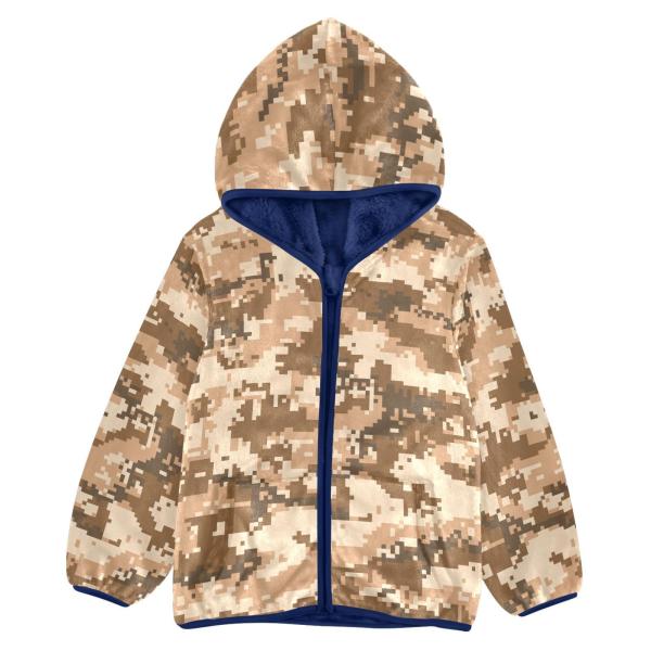 Aflyko Boys Fleece Desert Camo Zip Up Hoodie Long ...