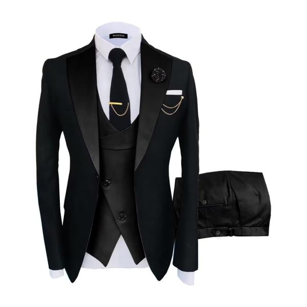 【並行輸入品】Wangyue Mens Suits 3 Piece Suit for Men Sli...