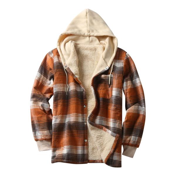 GIANTHONG Jackets Mens Warm Flannel Shirts Floral ...