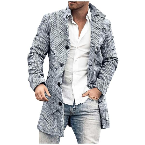 DYGUYTH Mens Trench Coats Slim Single Breasted Cas...