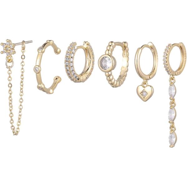 【並行輸入品】PACKOVE 1 Set Zircon Earring Set pull throu...