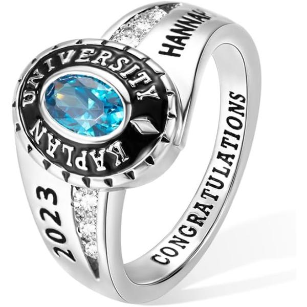 【並行輸入品】BYFDIY カスタム高校クラスリング 925スターリングシルバー/真鍮 パーソナライ...