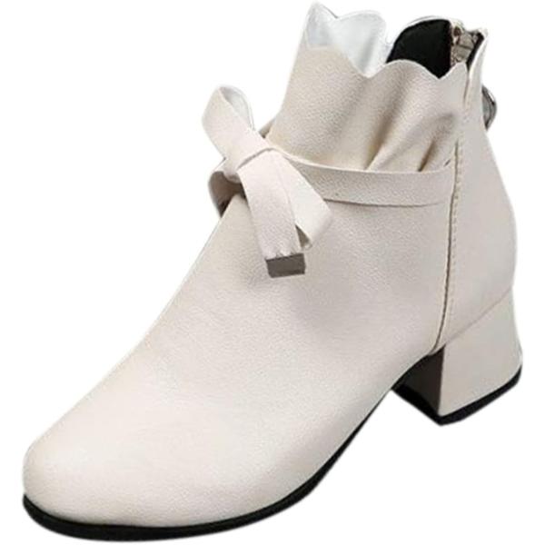 And Women&apos;s Winter Toe Thick Ankle Round Shoes Boo...