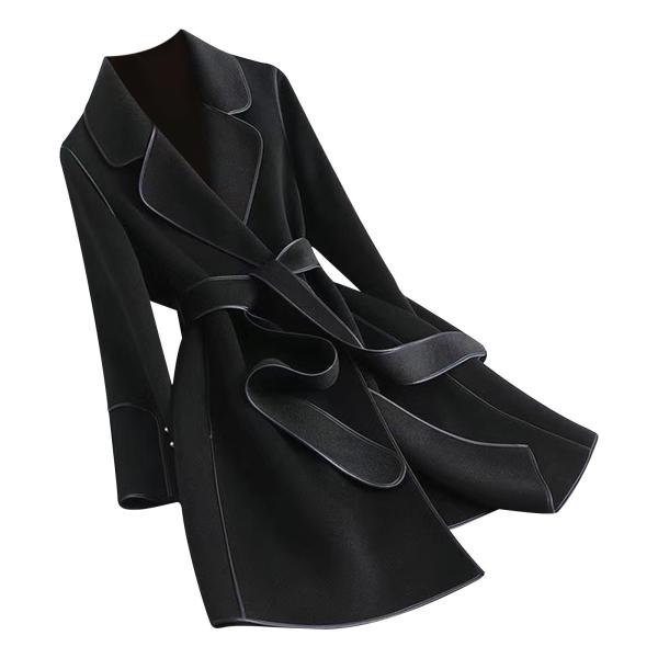 【並行輸入品】S 42 Black Womens Long Windbreaker Fleece L...