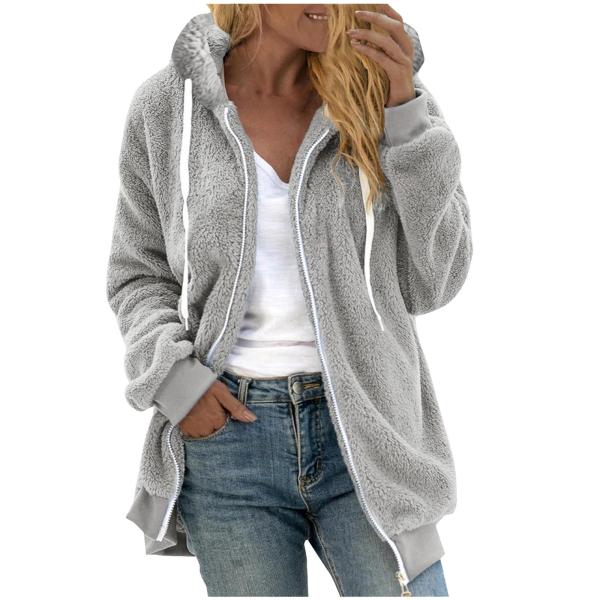 【並行輸入品】Women’s Winter Fleece Coats Zip Up Long Sle...