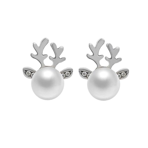 Dangle Earrings for Women Christmas Pearl Deer Ear...
