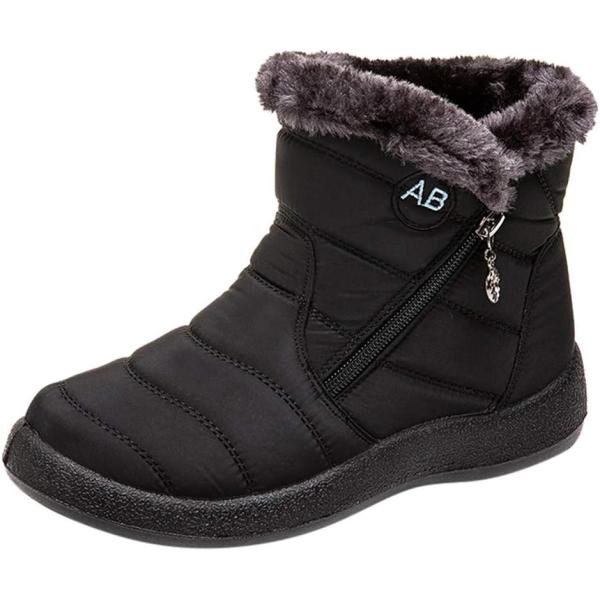 JWSVBF Women&apos;s Snow Boots Winter Water-Resistant F...