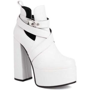 【並行輸入品】AnsNam Platform Boots For Women Chunky High...