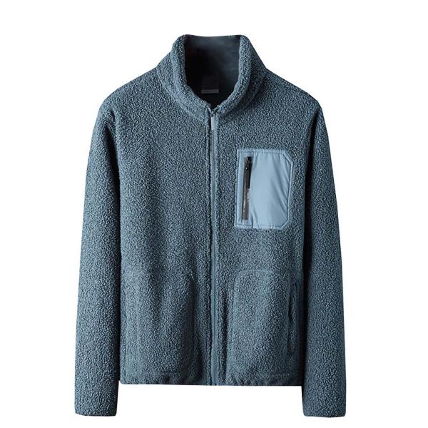 Men&apos;s Velvet Sherpa Coat Plush Soft Shell Jacket W...