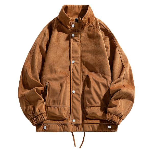 【並行輸入品】Mens Stand Collar Work Jacket Lightweight C...