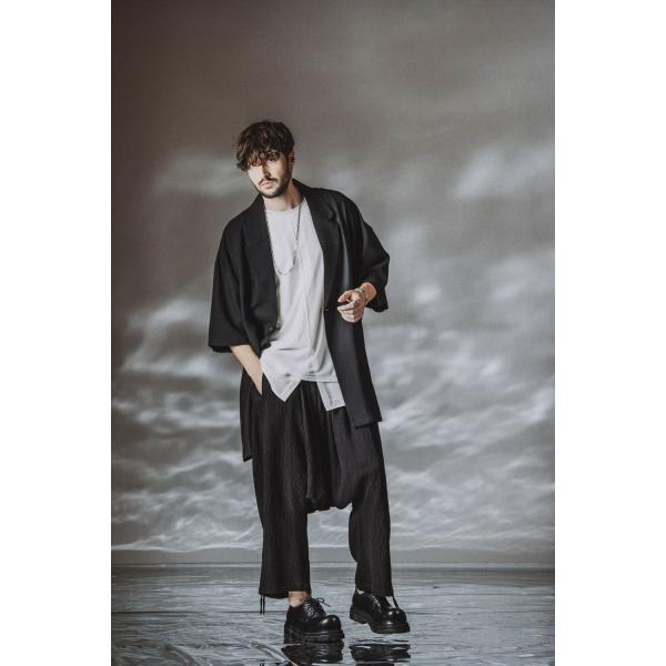 NO ID. ノーアイディー　ドローストリングスサルエルトラウザーズ