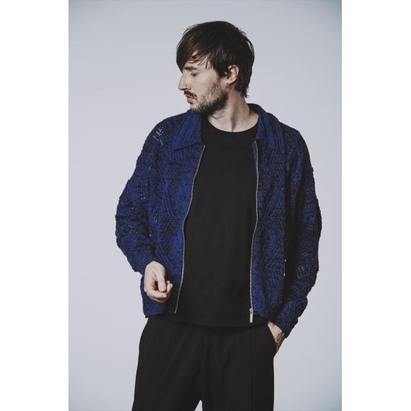NO ID.　ノーアイディー　シアーニット ZIPシャツ BLZ　ブルゾン