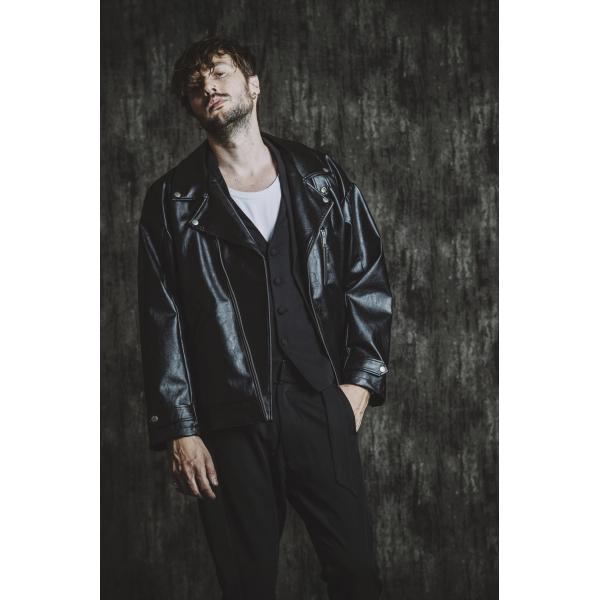 NO ID. ノーアイディー　シンセティックレザーBIGライダースJKT ジャケット　特別価格