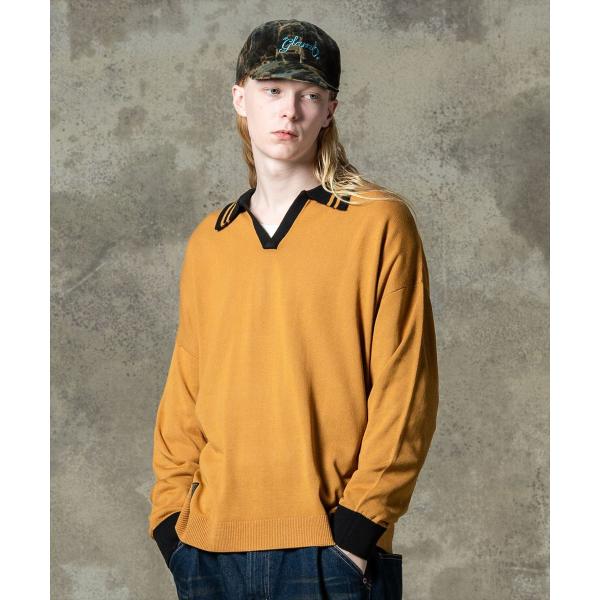 glamb グラム　Line Skipper Collar Knit / ラインスキッパーカラーニッ...