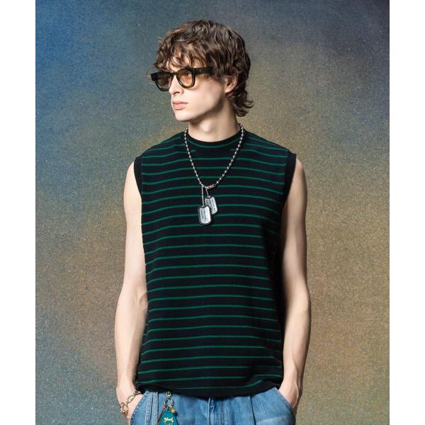 glamb グラム　　No Sleeves Border Knit / ノースリーブボーダーニット