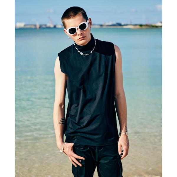 Tech High Neck Tank Top / テックメッシュネックタンクトップ　glamb グ...