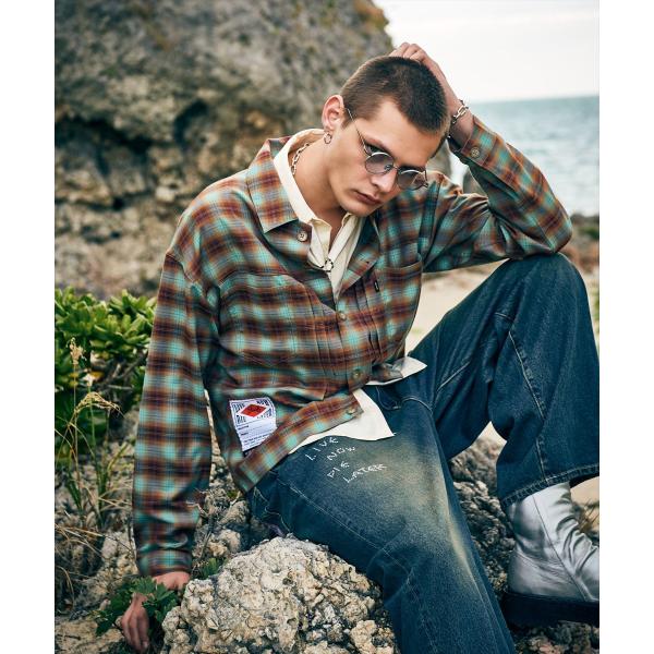 Ombre Check Shirt Jacket / オンブレーチェックシャツジャケット　glamb...